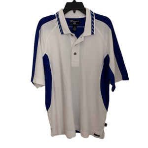Pro Celebrity Polo Shirt White Blue Sz XL